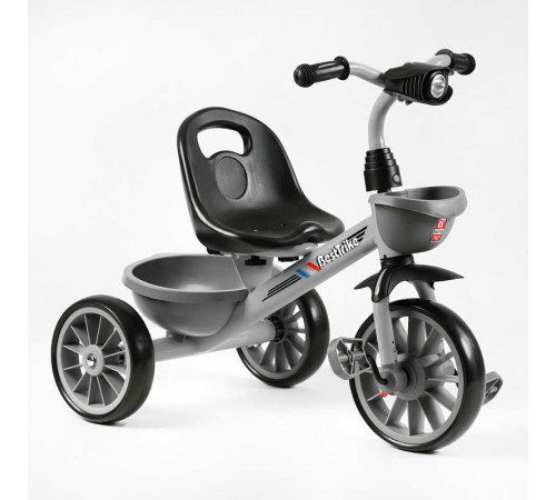 Велосипед 3-х колісний BS-18125 "Best Trike" (1) колеса EVA переднє 12’’, заднє 10’’, сталева рама, фара з музикою та світлом, 1 пісня українською та 2 англійською, 2 кошики, в коробці Велосипед 3-х колісний BS-18125 "Best Trike" (1) колеса EVA переднє 12’’, заднє 10’’, сталева рама, фара з музикою та світлом, 1 пісня українською та 2 англійською, 2 кошики, в коробці