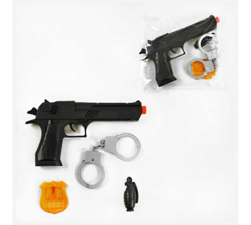 Поліцейський набір 6137-6 (288/2) тріскачка, наручники, жетон, у пакеті