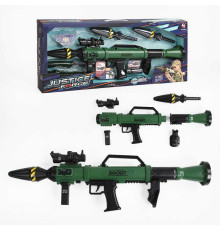 Військовий набір M 037 (12) "Гранатомет", звук, стріляє ракетами, ніж, в коробці