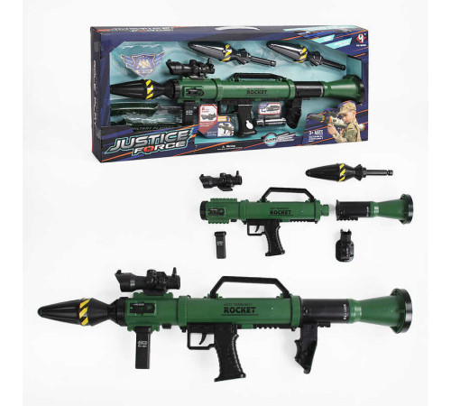 Військовий набір M 037 (12) "Гранатомет", звук, стріляє ракетами, ніж, в коробці