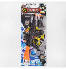 Поліцейський набір 003-8 (120/2) автомат, наручники, компас, мішень, значок, на листі
