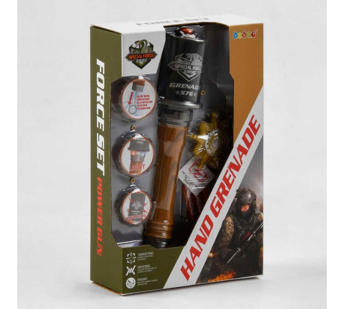 Граната 35000 (48) білий дим, підсвічування червоним та синім кольором, звук таймера та вибуху, в коробці