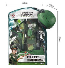 Військовий набір M 012 A (12) 12 елементів, каска, автомат, пістолет, граната, у пакеті