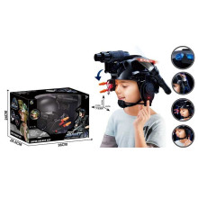 Військовий набір 1261-3 (12) підсвічування, мікрофон, ліхтарик, шолом, бінокль, снаряди, в коробці