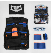 Жилет BNP 8 (72/2) “Поліція”, 20 м'яких патронів із пластиковим наконечником, захисні окуляри, маска, у пакеті