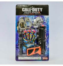 Поліцейський набір 502-34 (216/2) пістолет, наручники, значок, ліхтарик, у слюді