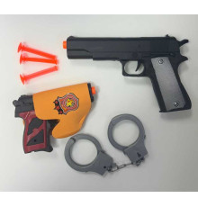 Поліцейський набір 2323-19 (144/2) 2 пістолети, наручники, кобура, патрони, у пакеті