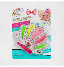 Набір бісеру 6008-1 (288/2) “Pretty beads”, 5 видів намистин, нитки, на листі