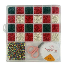 Набір бісеру 3100 H1 (120) ліска, ножиці, в боксі