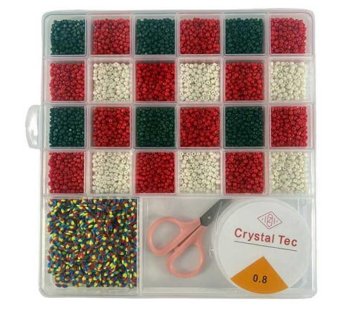 Набір бісеру 3100 H1 (120) ліска, ножиці, в боксі