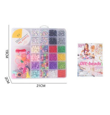 Набір бісеру H 26-12 (120/2) ліска, прикраси, ножиці, в боксі