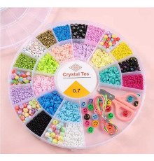 Набір бісеру 610-39 (120) ножиці, ліска, нитки, у боксі