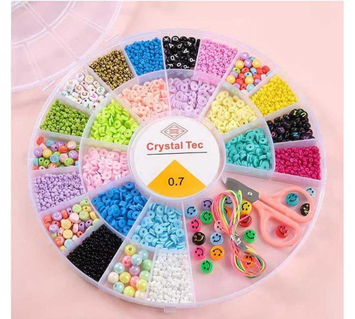 Набір бісеру 610-39 (120) ножиці, ліска, нитки, у боксі