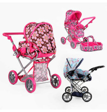 Візочок-трансформер 9346 (4) "Melobo", 3 види, алюмінієвий корпус, знімна люлька, в коробці, ВИДАЄТЬСЯ ТІЛЬКИ МІКС ВИДІВ