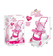 Візок для ляльки 6601 AH-1 (8/2) козирок від сонця, кошик, додаткова поличка, в коробці