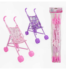Візок для ляльок 3288-7 B/D (96/2) 2 кольори, висота 48 см, складна конструкція, в пакеті