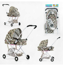 Візок для ляльок TK 44-711 (24/2) металева основа, додатковий кошик, складний каптур, у пакеті