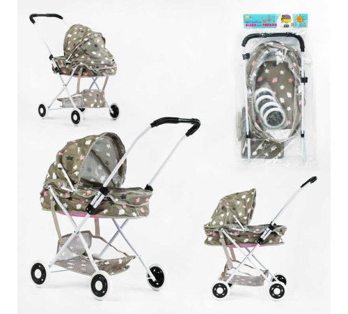 Візок для ляльок TK 44-711 (24/2) металева основа, додатковий кошик, складний каптур, у пакеті – в наличии! Купите сейчас у KAZKOVA Візок для ляльок TK 44-711 (24/2) металева основа, додатковий кошик, складний каптур, у пакеті – в наличии! Купите сейчас у KAZKOVA