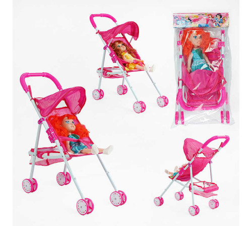 Візок з лялькою YL 1011 B (36) висота ляльки 32 см, у пакеті