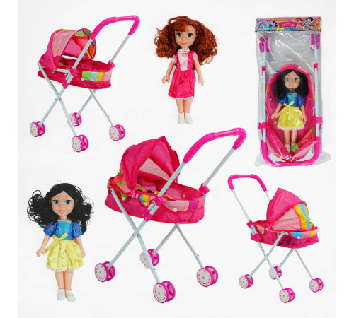Візок з лялькою YL 1016 B (36) висота ляльки 35 см, у пакеті