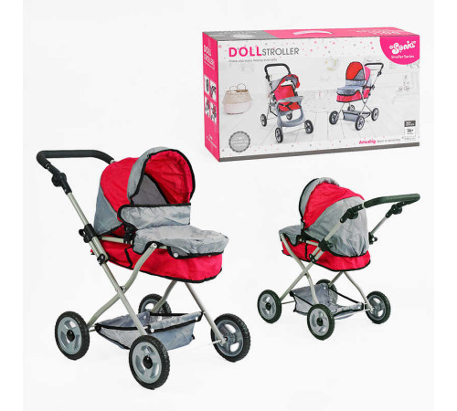 Візок для ляльки SO 6916-9 (6) металева основа, текстильний кошик, в коробці – в наличии! Купите сейчас у KAZKOVA