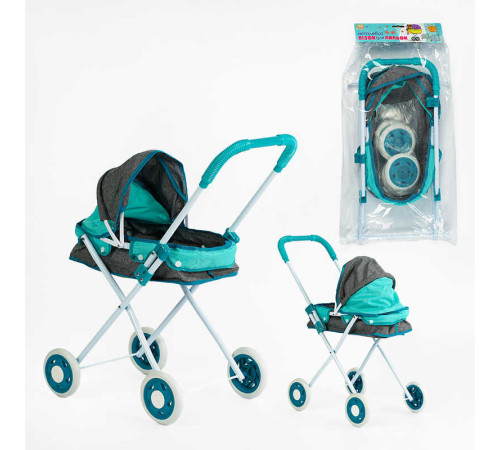 Візок для ляльок ТК 78-209 (24/2) "TK Group", складна конструкція, пупс до 35 см, в пакеті