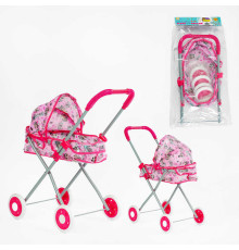 Візок для ляльок ТК 80-758 (24/2) "TK Group", складна конструкція, пупс до 35 см, в пакеті