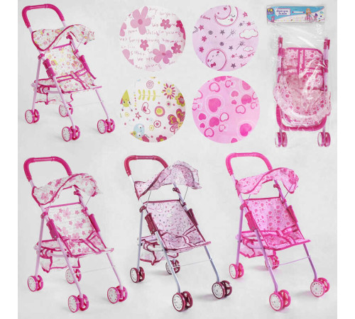 Візочок для ляльок TK - 6219 (24) "TK Group" 4 види, в пакеті, ВИДАЄТЬСЯ ТІЛЬКИ МІКС ВИДІВ