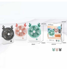 Вентилятор ZB 082 C (120/2) 3 види, 2 режими, акумулятор 3.7 V, в коробці ВИДАЄТЬСЯ МІКС ВИДІВ