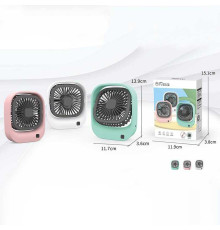 Вентилятор ZB 083 (120/2) 3 види, 2 режими, акумулятор 3.7 V, в коробці ВИДАЄТЬСЯ МІКС ВИДІВ