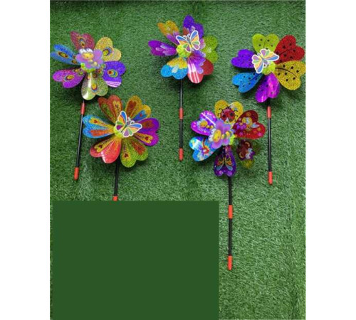 Вітрячок C 70495 (500) ЦІНА ЗА 1 ШТУКУ, висота - 46 см, комаха на квітці, ВИДАЄТЬСЯ МІКС ВИДІВ, у пакеті