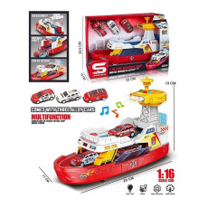 Корабель JS 160 штрих=19421 (24) звук, підсвітка, масштаб 1:16, рухомі елементи, інерція, в коробці