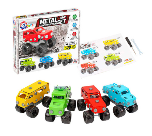 гр Конструктор металевий 9956 (11) "Technok Toys", 370 деталей, 4 машинки, в коробці – в наличии! Купите сейчас у KAZKOVA гр Конструктор металевий 9956 (11) "Technok Toys", 370 деталей, 4 машинки, в коробці – в наличии! Купите сейчас у KAZKOVA