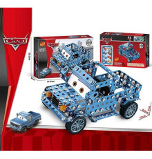 Конструктор металевий 128-7 (60/2) “Автомобіль”, інструменти, гумові шини, в коробці