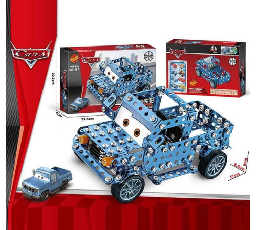 Конструктор металевий 128-7 (60/2) “Автомобіль”, інструменти, гумові шини, в коробці – в наличии! Купите сейчас у KAZKOVA