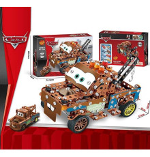 Конструктор металевий 128-8 (60/2) “Автомобіль”, інструменти, гумові шини, в коробці