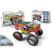 Конструктор металевий 868-10 (72/2) 128 елементів, “Автомобіль”, інструменти, змінні корпуси, фломастери, в коробці