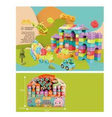 Конструктор JX 6737 (24/2) 93 деталі, ігрова фігурка, машинка, гелікоптер, в сумці