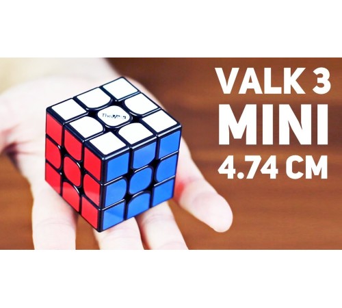 Кубик MoFangGe QiYi Valk 3 Mini 4.74 cm, черный пластик, в коробке