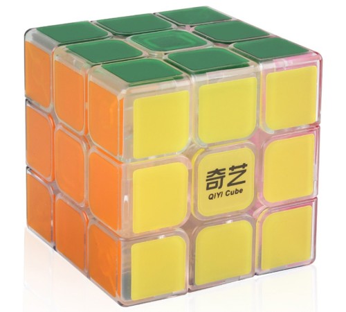 Кубик 3х3 QiYi MoFangGe Transparent Cube, 6см, в коробке