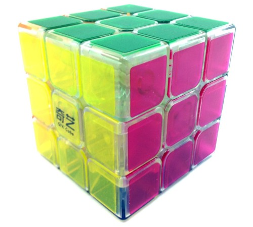 Кубик 3х3 QiYi MoFangGe Transparent Cube, 6см, в коробці