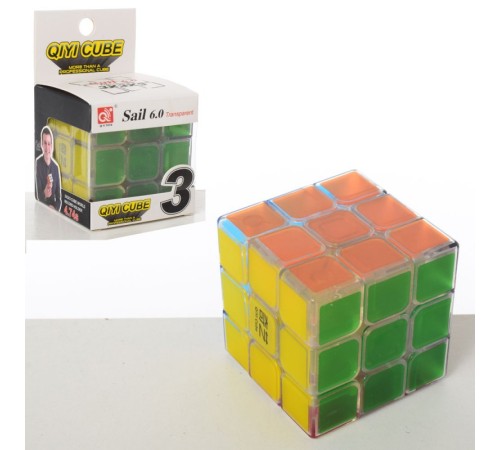 Кубик 3х3 QiYi MoFangGe Transparent Cube, 6см, в коробке