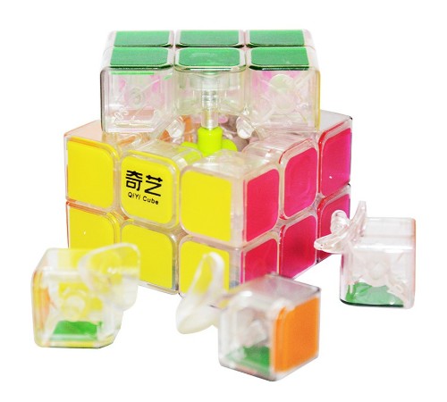 Кубик 3х3 QiYi MoFangGe Transparent Cube, 6см, в коробке