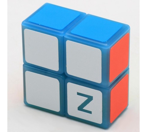 Кубик головоломка Z-cube 2x2x1, голубой пластик.