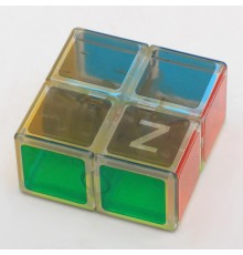 Кубик головоломка кубоид Z-cube 2x2x1, прозрачный пластик.