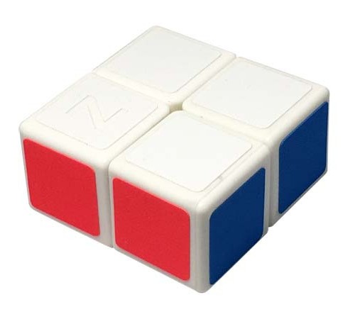 Кубик головоломка кубоид Z-cube 2x2x1, белый пластик.