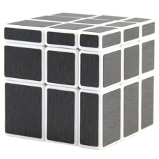 Кубик зеркальный ShengShou Mirror blocks, белый пластик, графитовый
