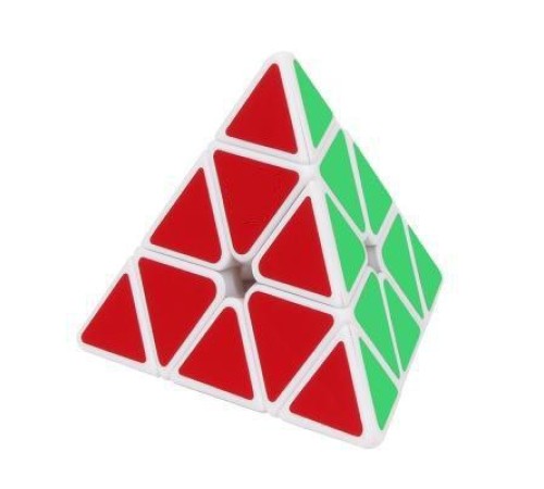 Логическая игра пирамида Pyraminx Jiehui Cube, белый пластик, в коробке 351334414