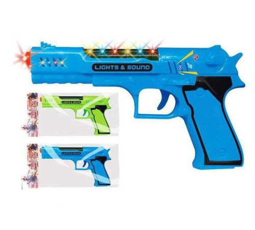 Пістолет ZHY 80 (240/2) 2 кольори, на батарейках, підсвічування корпусу та дула, звук, у пакеті