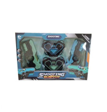 Набір пістолетів з мішенню CH 206 (24) 2 бластери, 2 мішені, підсвічування, вібрація, звук, ремені, в коробці